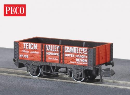 NR-P440 Peco Teign Valley Granite 5 Plank Wagon
